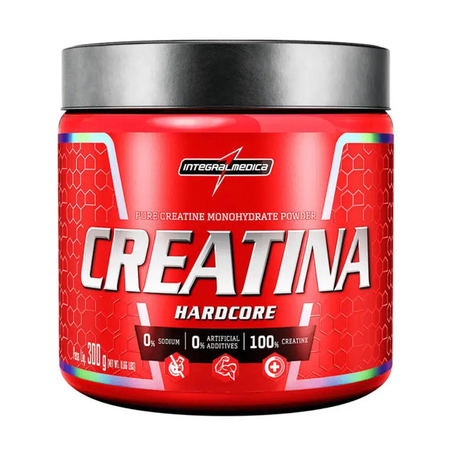 Creatina 100% Pura Hardcore Integralmedica 300G SEM Sabor